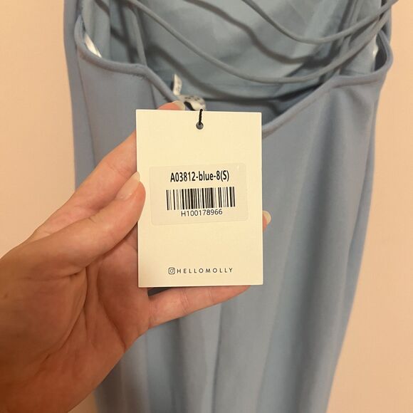 NWT Hello Molly Charmed Midi Dress in Blue Women's Size US 4 Small - Picture 8 of 10